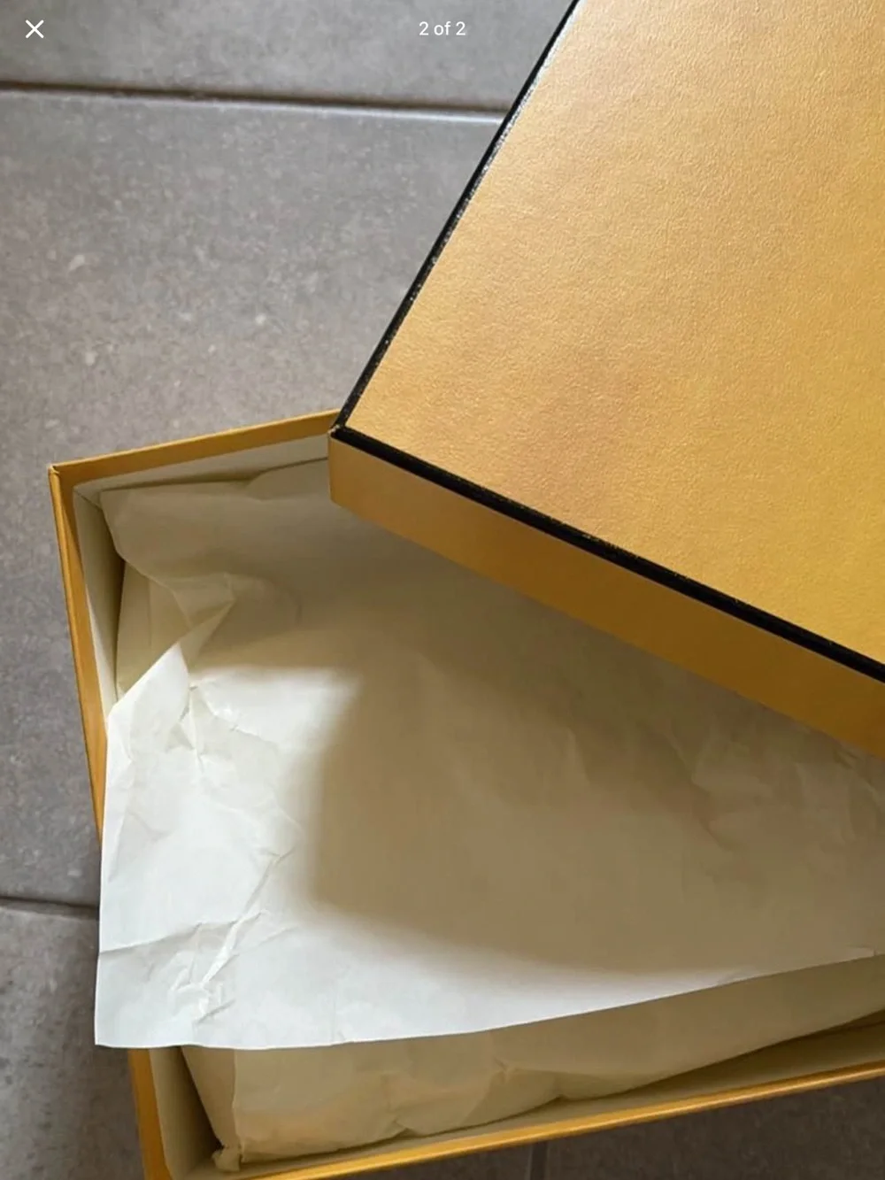 Fendi Yellow and Black Logo Gift Box